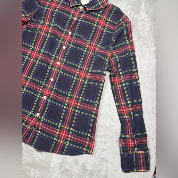 J.Crew Factory The Perfect Shirt Tartan Plaid 100% Cotton Button Front Top M - Picture 4 of 15